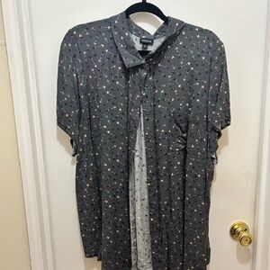 Torrid Gray Button-Up Shirt